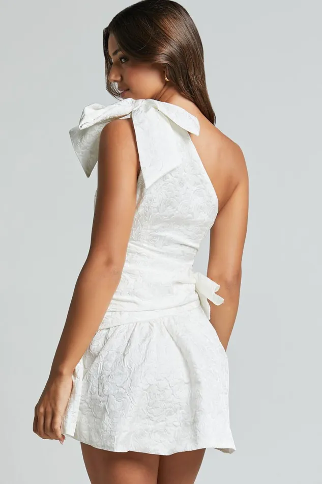 Mathilda Mini Dress 8211 Cut Out Side Wrap Dress In White Women Showpo Dresses