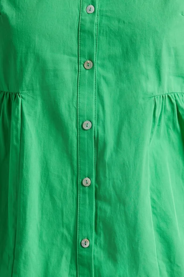 Maulee Mini Dress 8211 Frill Hem Shirt Dress In Green Women Showpo Curve Clothes