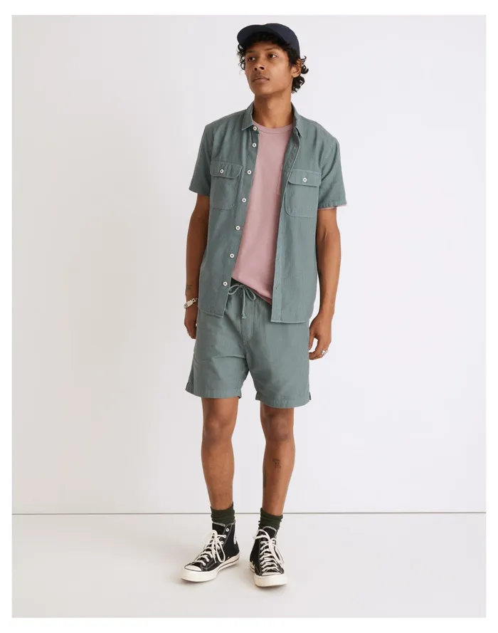 Men 6 12034 Cotton Everywear Shorts Faded Shale Madewell Shorts