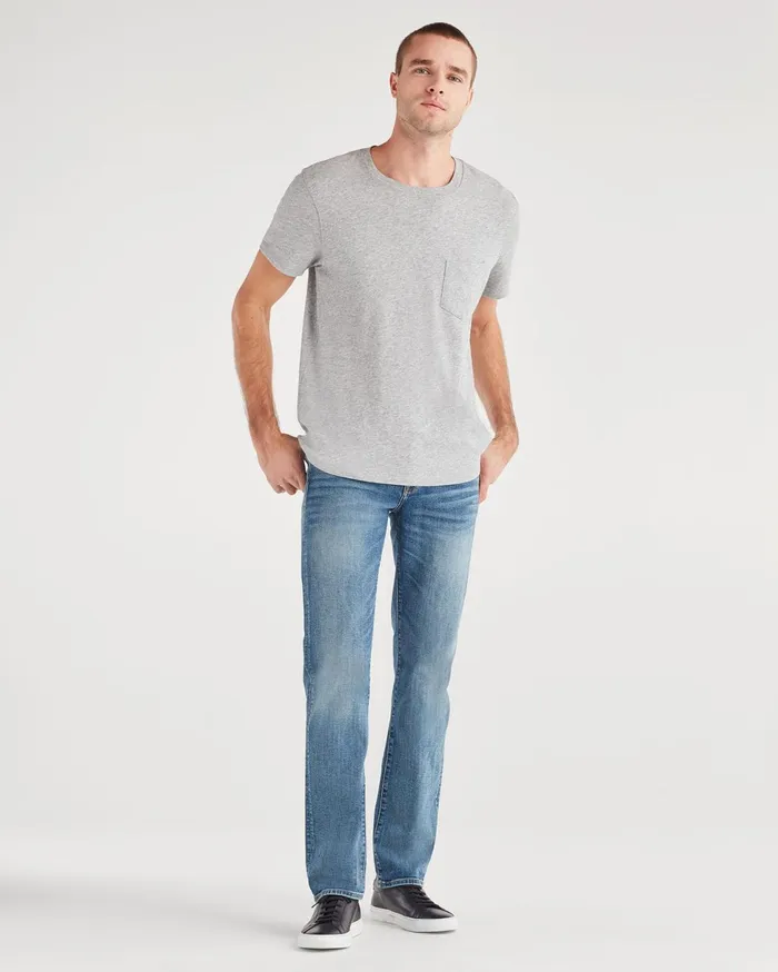 Men 7 For All Mankind Denim Cashmere Slimmy With Clean Pocket In Medium Indigo