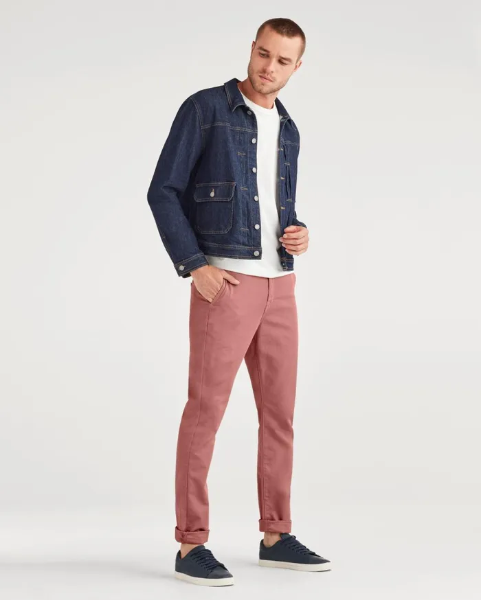 Men 7 For All Mankind Pants Slim Chino In Dusty Rose