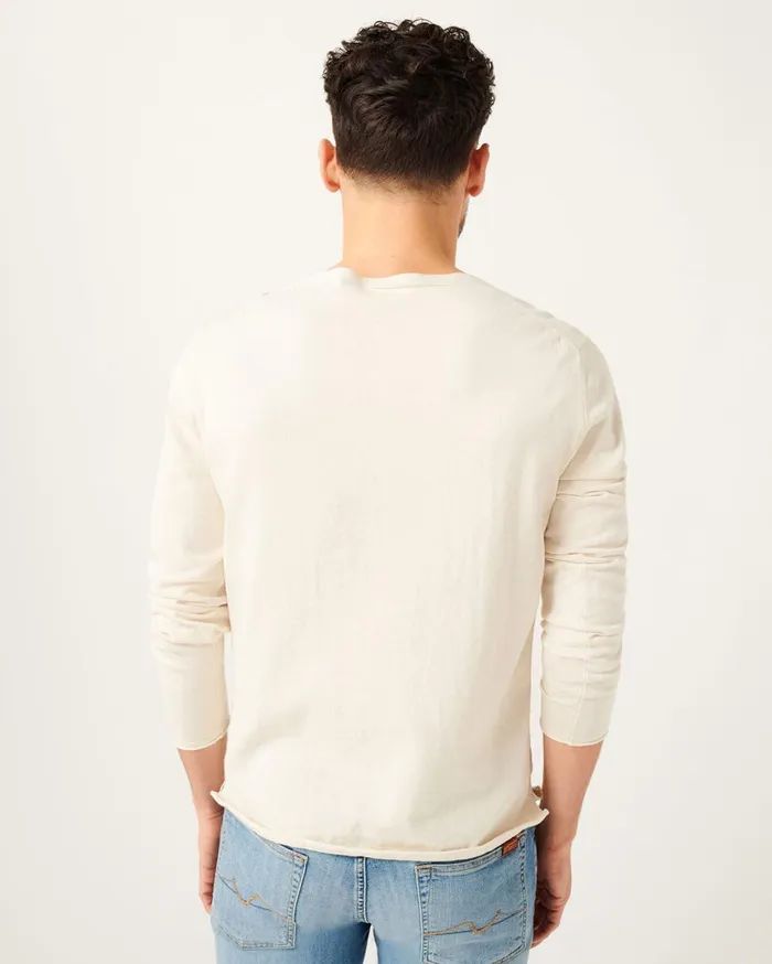 Men 7 For All Mankind Sweaters Easy VNeck Sweater In Off White