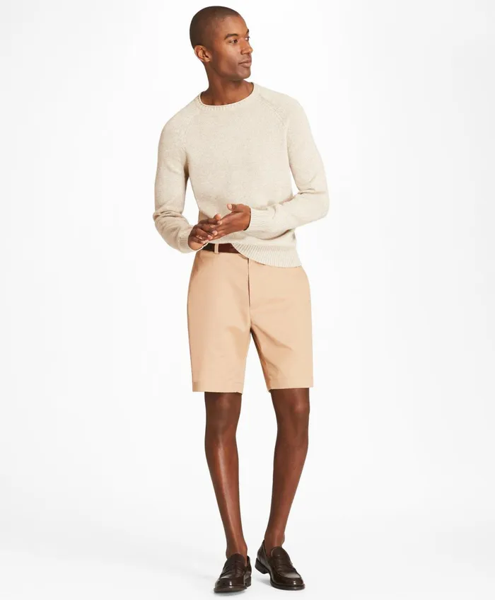 Men Advantage Chino Shorts British Khaki Brooks Brothers Shorts and Swimwear