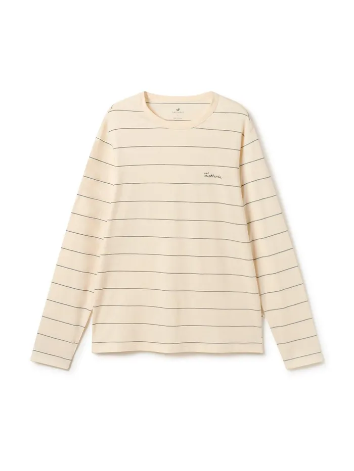 Men Akutan 8211 Stripes Ecru TWOTHIRDS TShirts