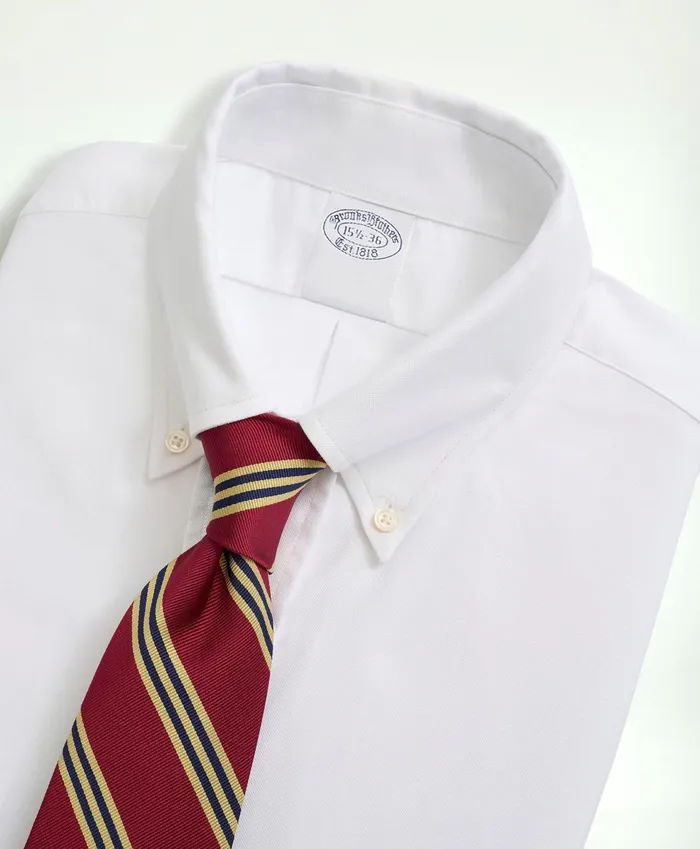Men AmericanMade Oxford Cloth ButtonDown Dress Shirt White Brooks Brothers Dress Shirts