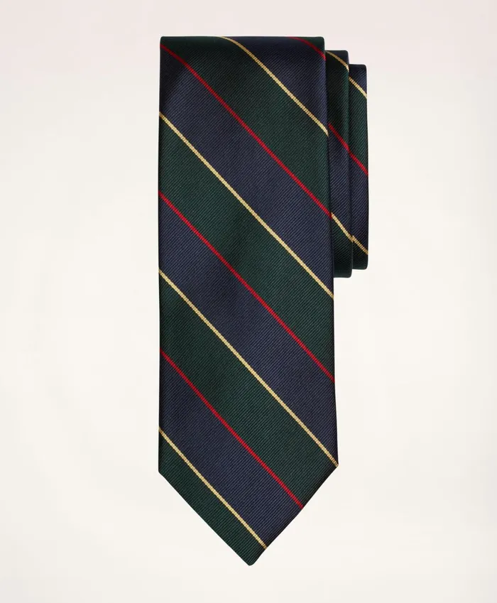 Men Argyll and Sutherland Rep Tie Navygreen Brooks Brothers Ties and Pocket Squares