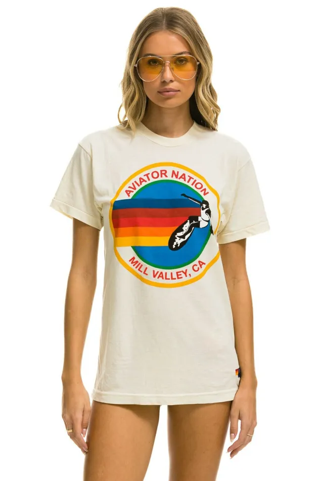 Men AVIATOR NATION MILL VALLEY TEE 8211 VINTAGE WHITE Aviator Nation Tees