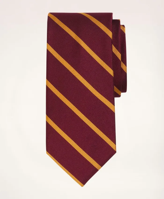 Men Bb3 Rep Tie Burgundygold Brooks Brothers Ties and Pocket Squares