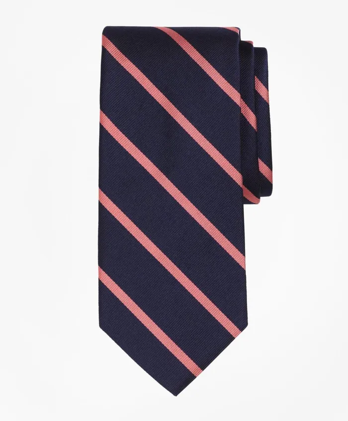 Men Bb3 Rep Tie Navypink Brooks Brothers Ties and Pocket Squares