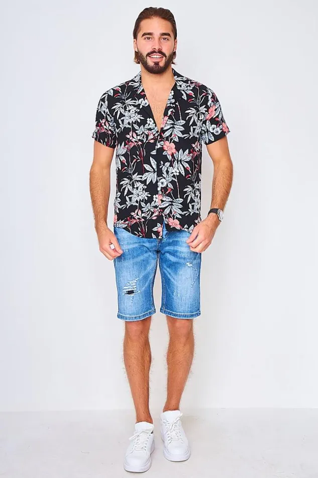 Men Bermuda Bleu En Jeans Dlav Blue Brentiny Paris Shorts