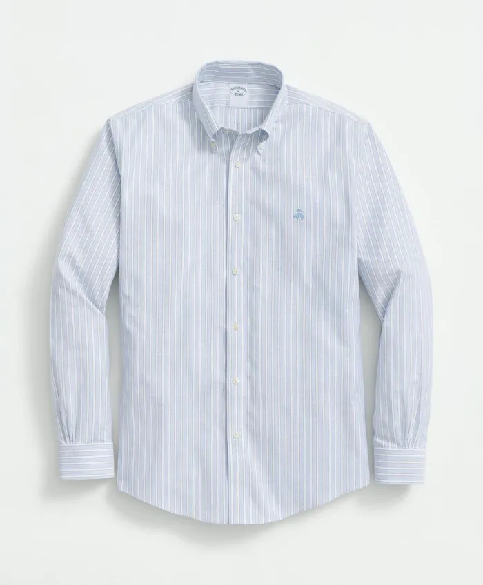 Men Big and Tall Stretch Cotton NonIron Oxford Polo ButtonDown Collar Outline Striped Shirt Blue Brooks Brothers Sport Shirts Men Big and Tall Stretch Cotton NonIron Oxford Polo ButtonDown Collar Outline Striped Shirt Blue Brooks Brothers Sport Shirts