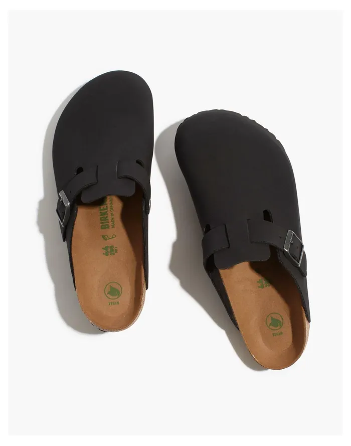 Men Birkenstock Vegan Leather Birkibuc Boston Clogs Black Madewell Sandals Men Birkenstock Vegan Leather Birkibuc Boston Clogs Black Madewell Sandals
