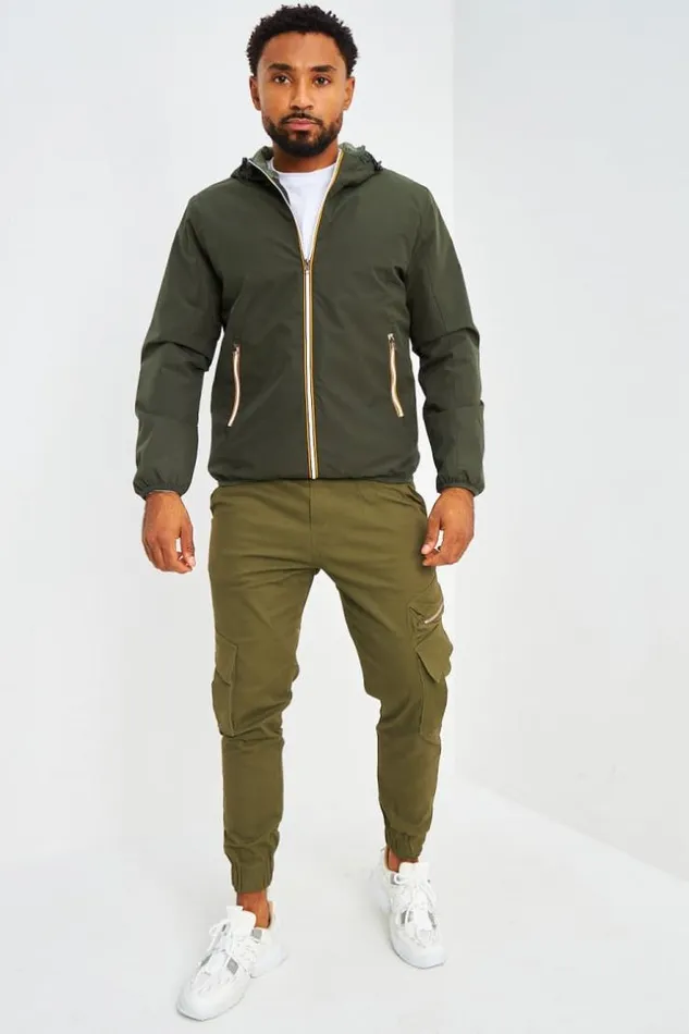 Men Blouson Capuche Kaki Khaki Brentiny Paris Jackets