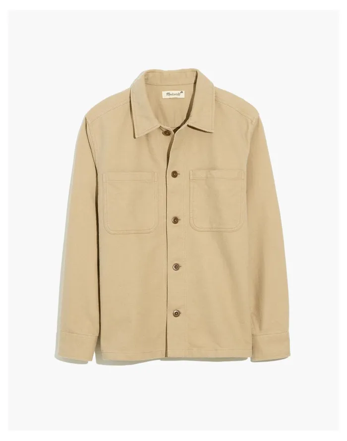 Men Boxy Shirt Jacket In Plaid Drill Khaki Madewell Jackets Men Boxy Shirt Jacket In Plaid Drill Khaki Madewell Jackets