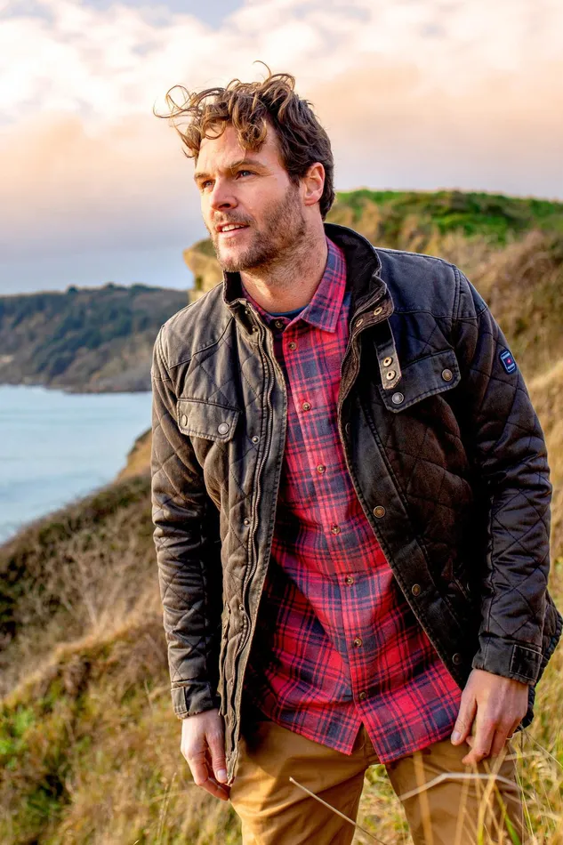 Men Brakeburn Coats And Jackets Brown Dry Wax Quilted Jacket