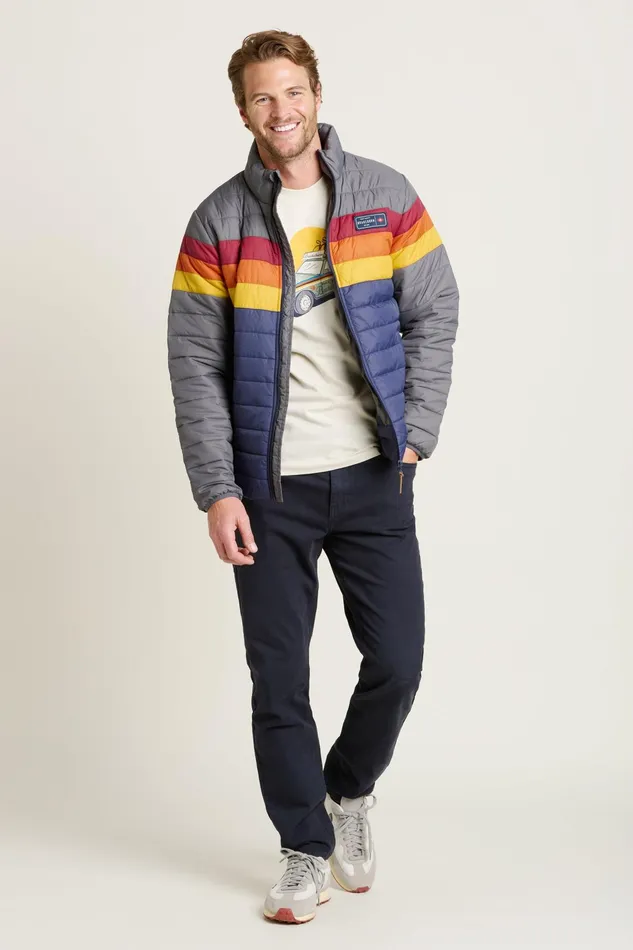 Men Brakeburn Coats And Jackets Multi Colour Block Puffer