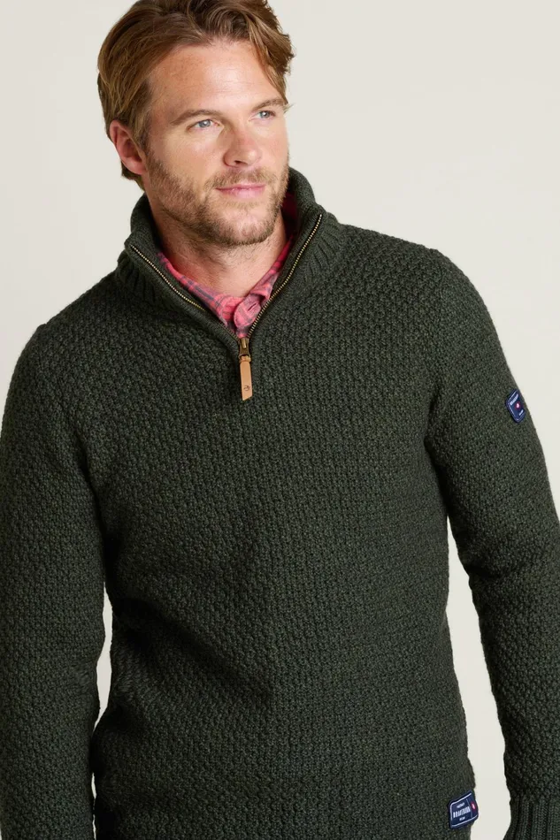 Men Brakeburn Knitwear Green Green Quarter Zip