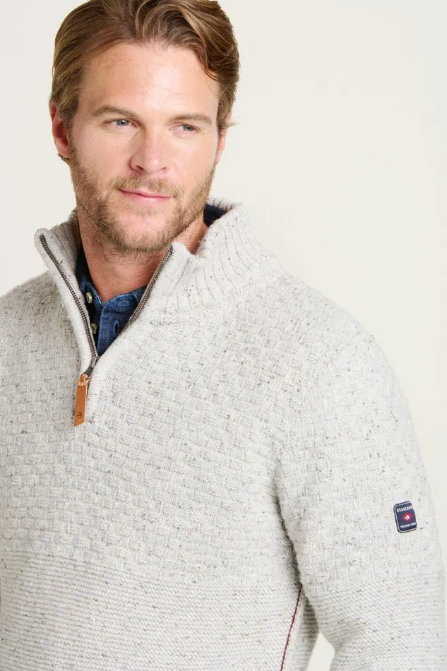 Men Brakeburn Knitwear Grey Grey Quarter Zip