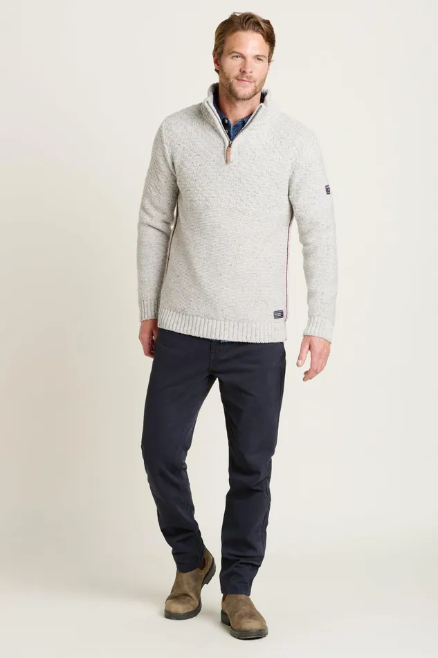 Men Brakeburn Knitwear Grey Grey Quarter Zip