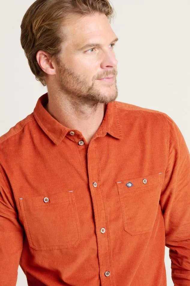 Men Brakeburn Shirts Rust Rust Cord Shirt