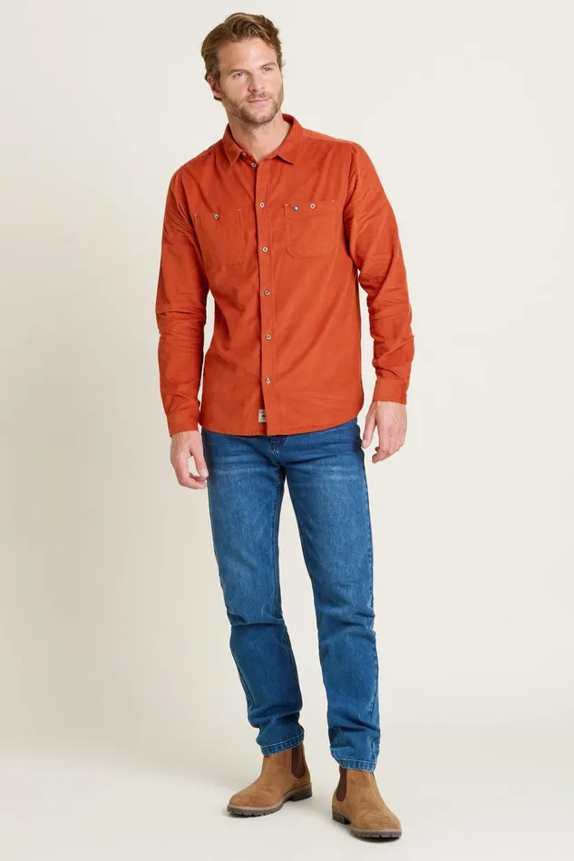 Men Brakeburn Shirts Rust Rust Cord Shirt