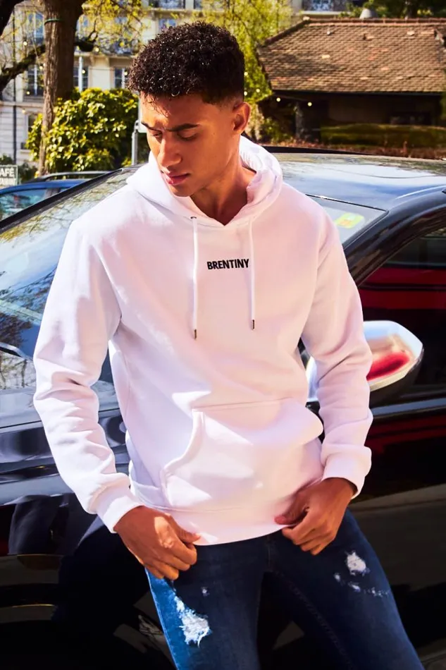 Men Brentiny Hoodie In White White Brentiny Paris Sweatshirts and Pullovers