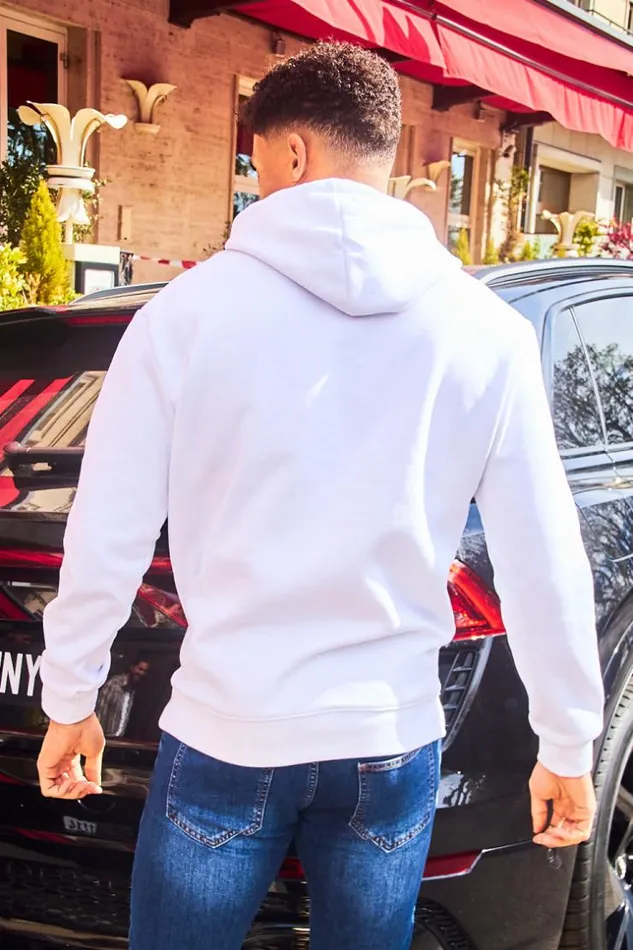 Men Brentiny Hoodie In White White Brentiny Paris Sweatshirts and Pullovers