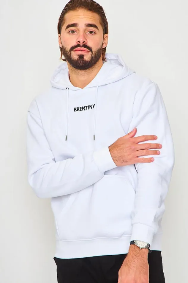 Men Brentiny Hoodie In White White Brentiny Paris Sweatshirts and Pullovers