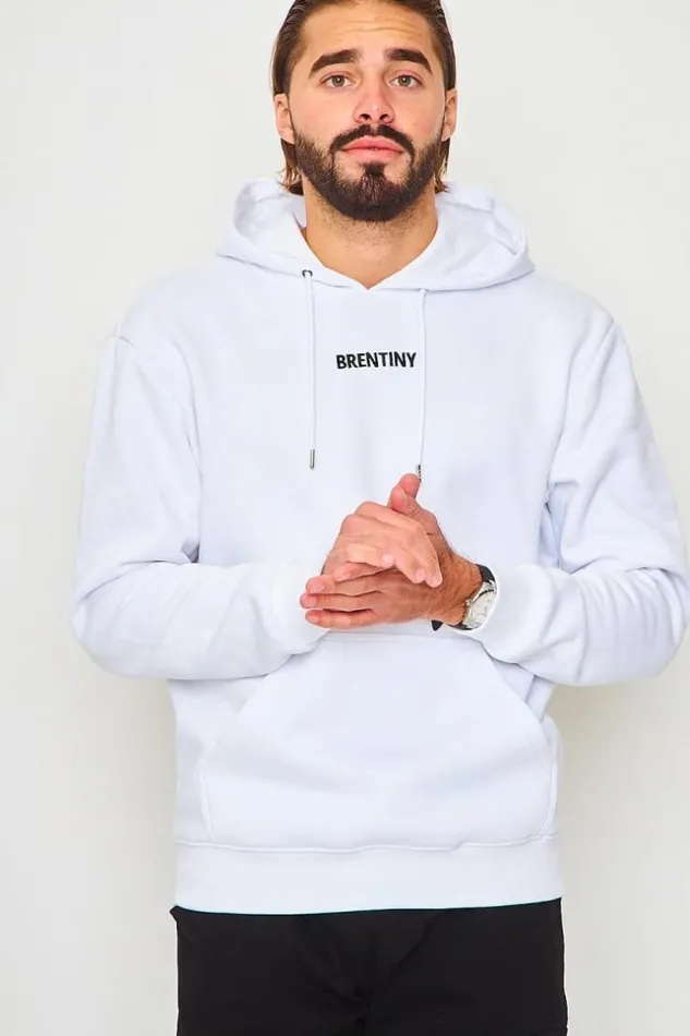 Men Brentiny Hoodie In White White Brentiny Paris Sweatshirts and Pullovers