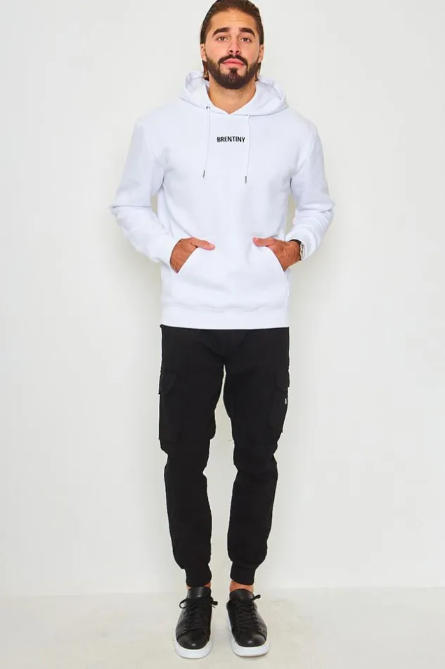 Men Brentiny Hoodie In White White Brentiny Paris Sweatshirts and Pullovers