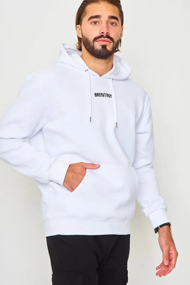 Men Brentiny Hoodie In White White Brentiny Paris Sweatshirts and Pullovers
