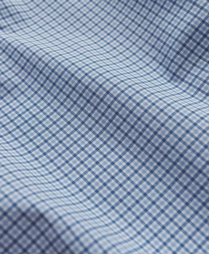 Men Brooks Brothers Stretch Performance Series Check Sport Shirt Blue Brooks Brothers Sport Shirts