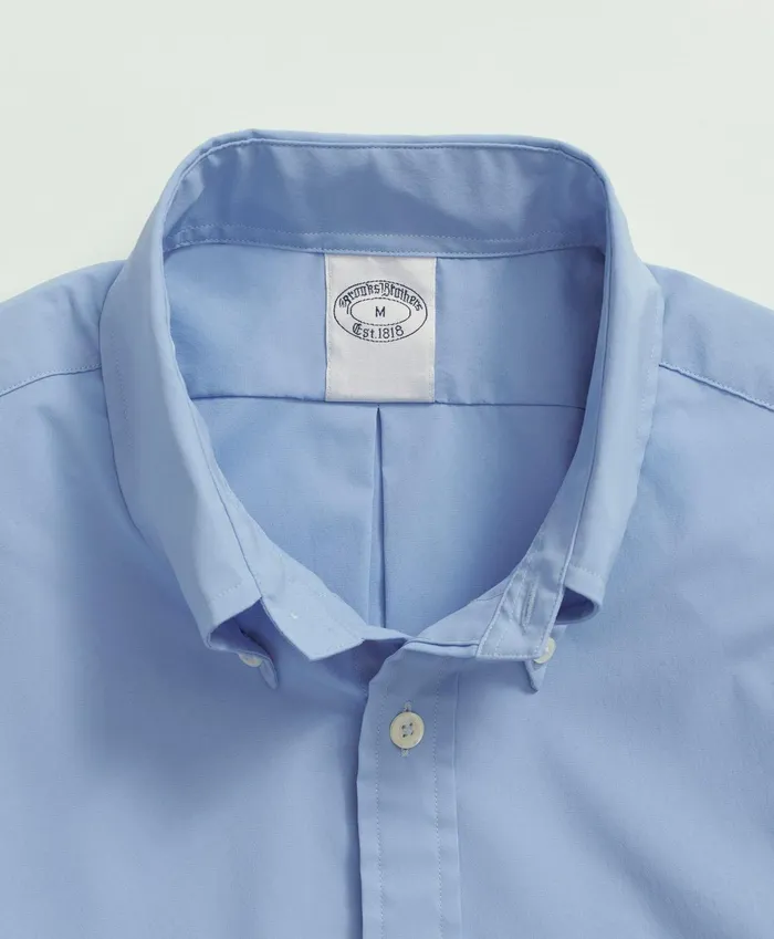 Men Brooks Brothers Stretch Performance Series Sport Shirt Light Blue Brooks Brothers Sport Shirts