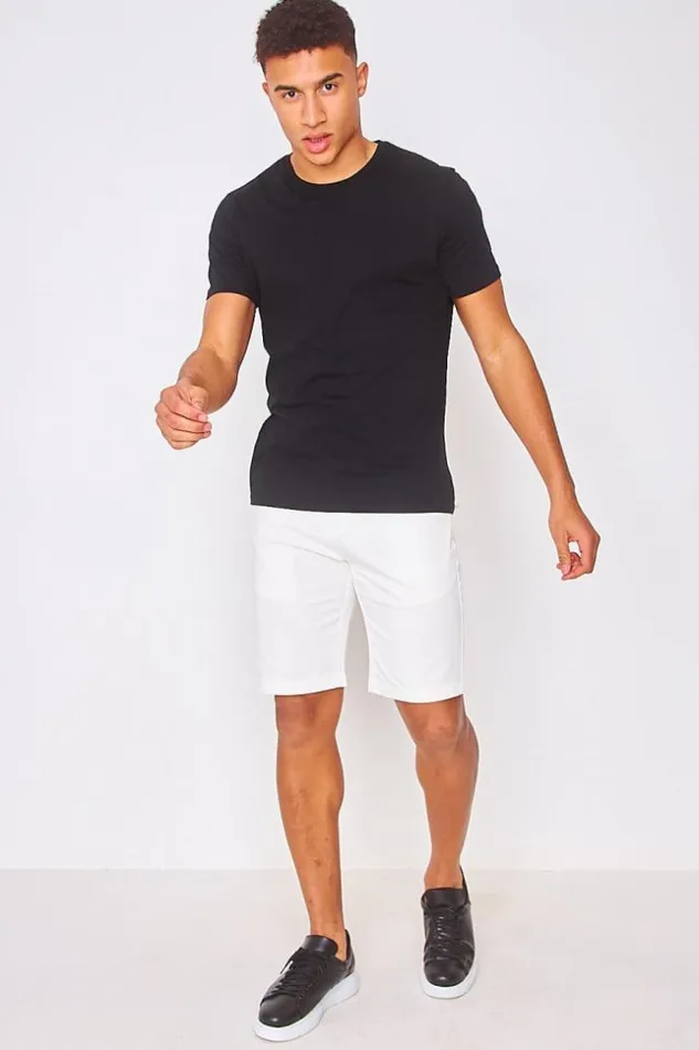 Men Chino Shorts In White White Brentiny Paris Shorts