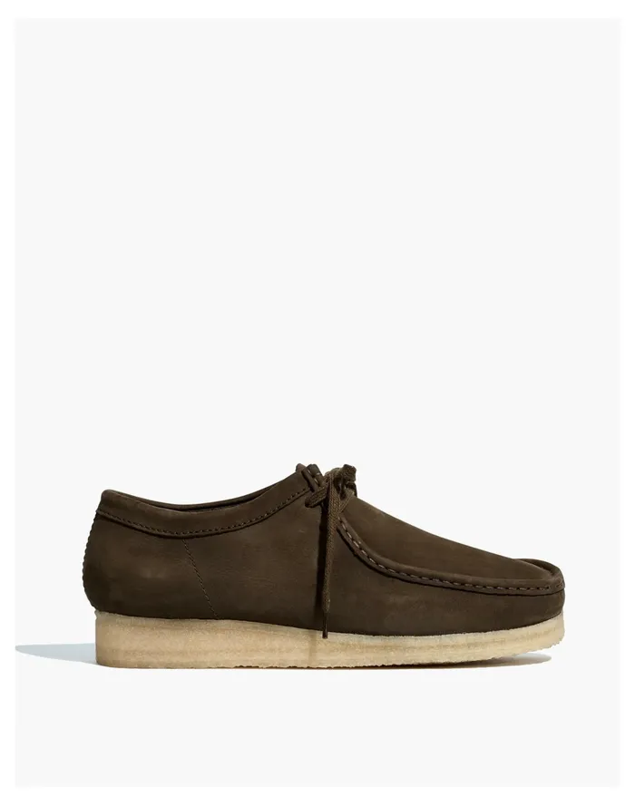Men Clarks Suede Wallabee Lo Shoes Dark Olive Nubuck Madewell Boots