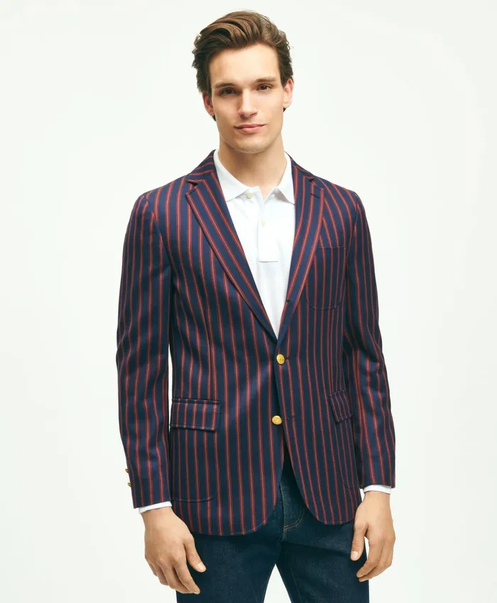 Men Classic Fit Wool Archive Striped Blazer Navy Brooks Brothers Sport Coats and Blazers Men Classic Fit Wool Archive Striped Blazer Navy Brooks Brothers Sport Coats and Blazers