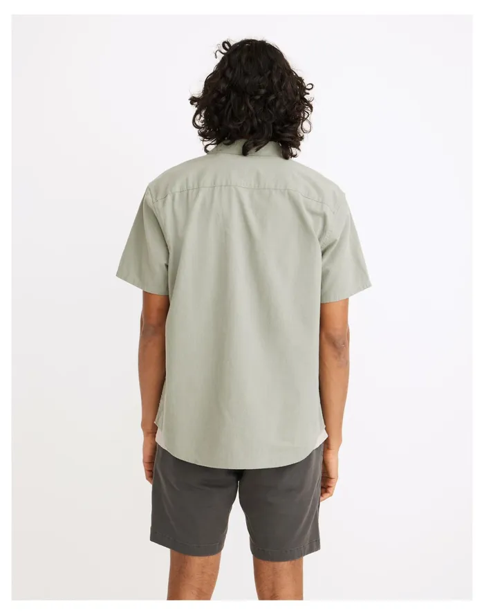 Men Crinkle Cotton Easy Short Sleeve Shirt Frosted Willow Madewell Shirts Men Crinkle Cotton Easy Short Sleeve Shirt Frosted Willow Madewell Shirts