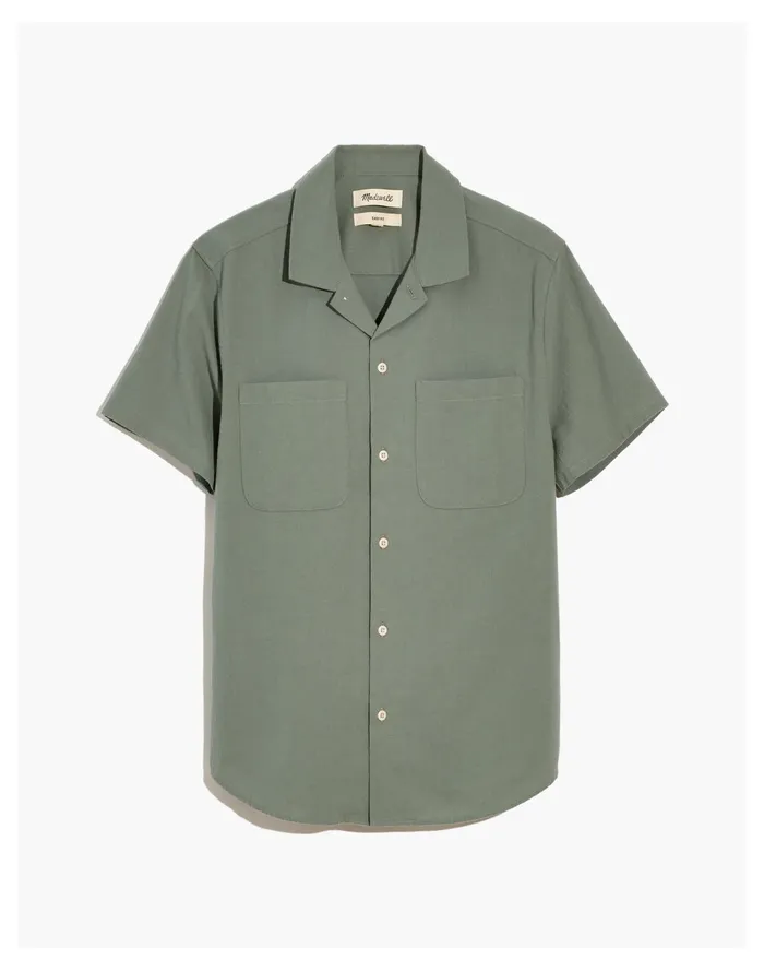 Men Crinkle Cotton Easy Short Sleeve Shirt Frosted Willow Madewell Shirts Men Crinkle Cotton Easy Short Sleeve Shirt Frosted Willow Madewell Shirts