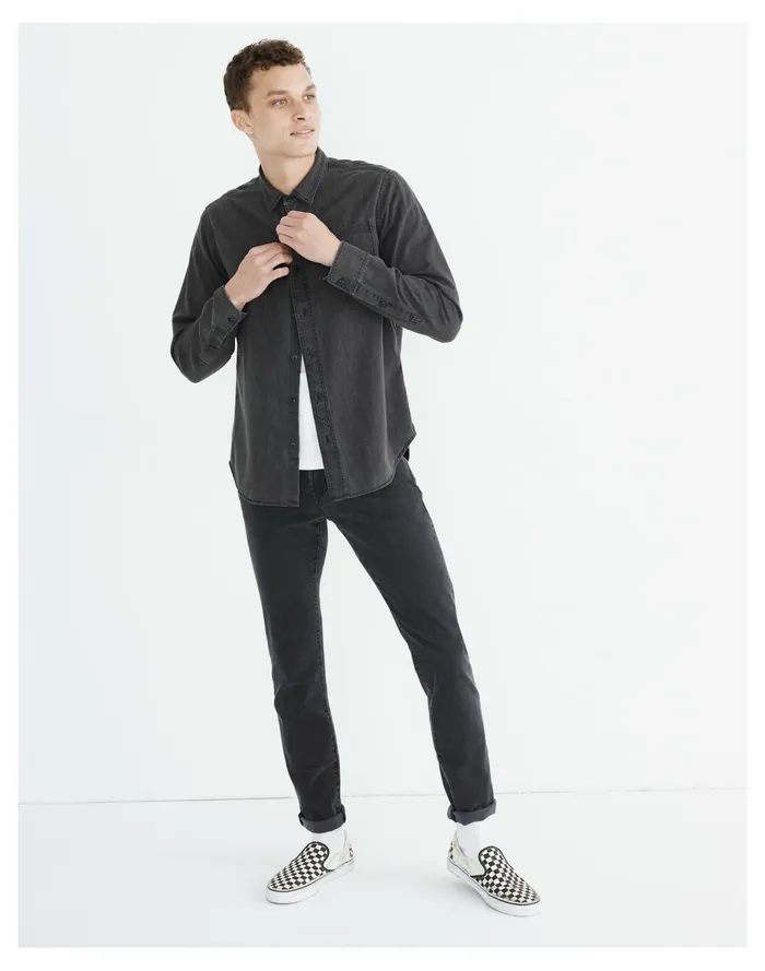 Men Denim Perfect Shirt In Cutler Wash Cutler Wash Madewell Shirts