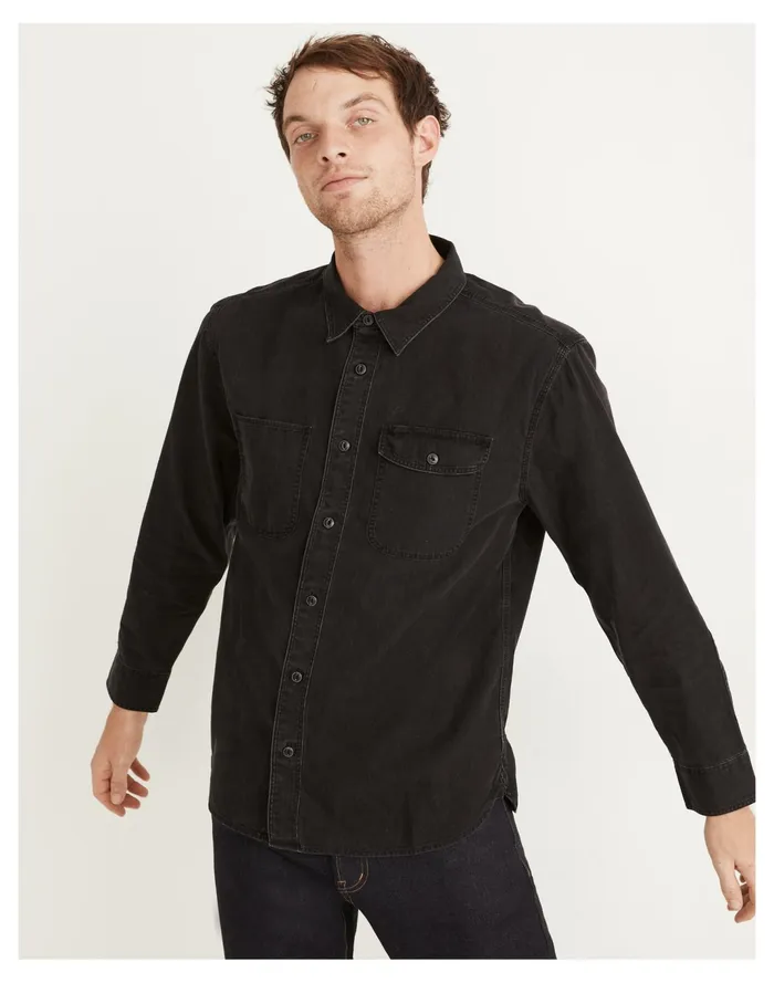 Men Denim Work Shirt In Ace Wash Ace Wash Madewell Shirts