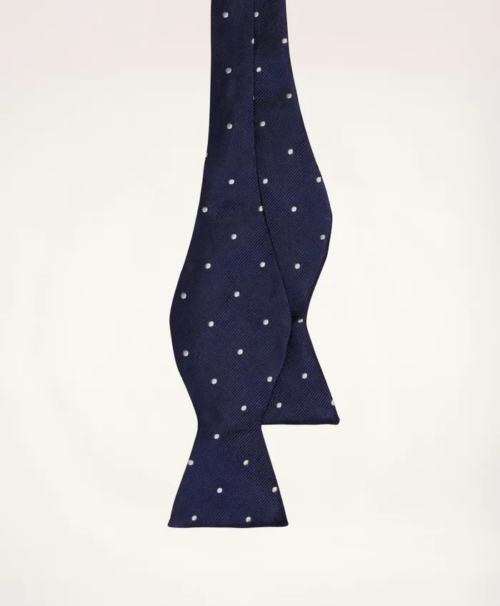 Men Dot Bow Tie Navy Brooks Brothers Ties and Pocket Squares