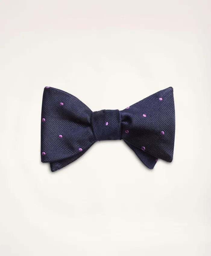 Men Dot Bow Tie Purple Brooks Brothers Ties and Pocket Squares