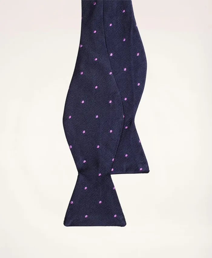 Men Dot Bow Tie Purple Brooks Brothers Ties and Pocket Squares
