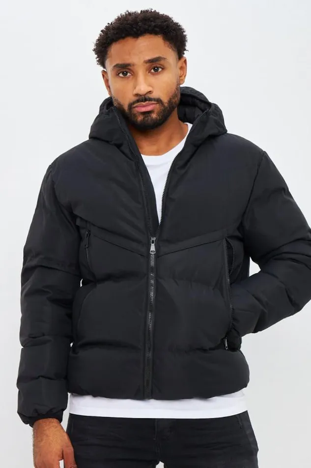 Men Doudoune Matelasse Capuche Noire Black Brentiny Paris Parkas And Down Jackets Men Doudoune Matelasse Capuche Noire Black Brentiny Paris Parkas And Down Jackets
