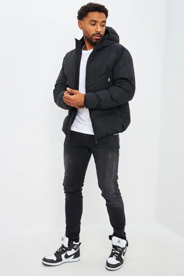 Men Doudoune Matelasse Capuche Noire Black Brentiny Paris Parkas And Down Jackets Men Doudoune Matelasse Capuche Noire Black Brentiny Paris Parkas And Down Jackets