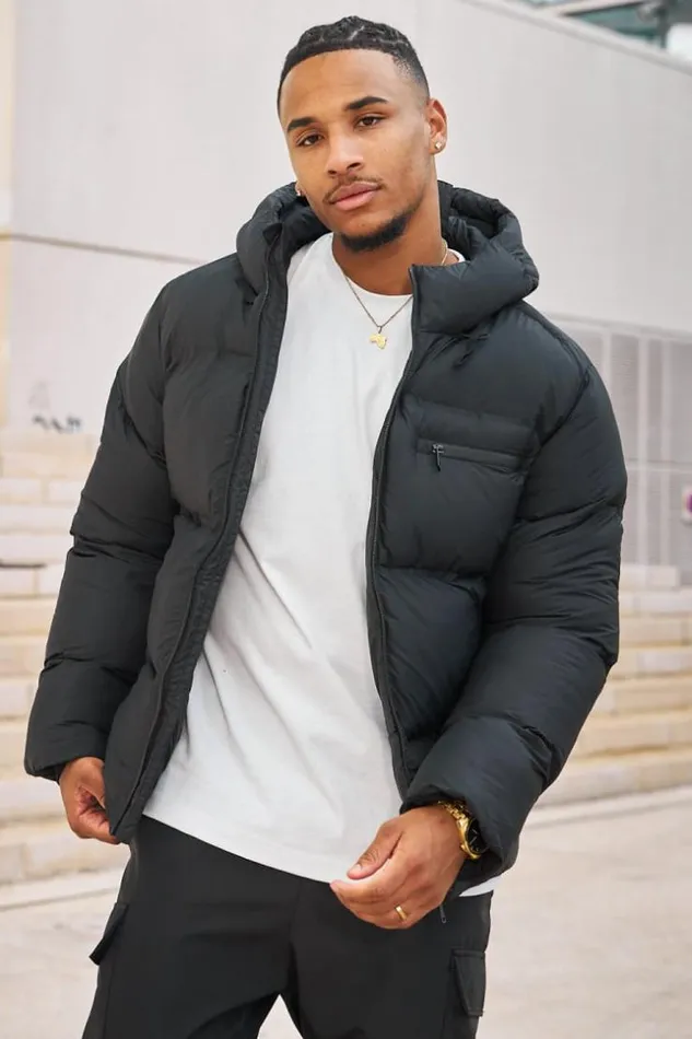 Men Doudoune Matelasse Courte Noire Capuche Black Brentiny Paris Parkas And Down Jackets Men Doudoune Matelasse Courte Noire Capuche Black Brentiny Paris Parkas And Down Jackets