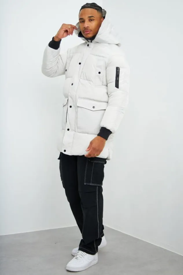 Men Doudoune Matelasse Longue Beige Capuche Beige Brentiny Paris Parkas And Down Jackets Men Doudoune Matelasse Longue Beige Capuche Beige Brentiny Paris Parkas And Down Jackets