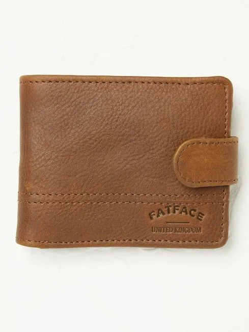Men Fatface Bags and Wallets Brown Seamed Wallet