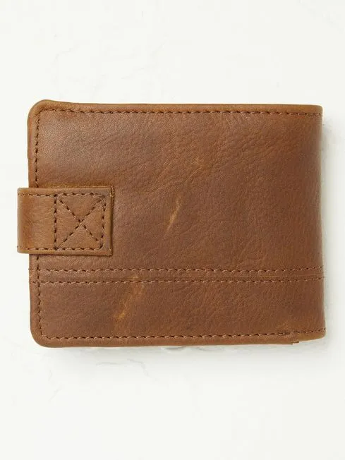 Men Fatface Bags and Wallets Brown Seamed Wallet