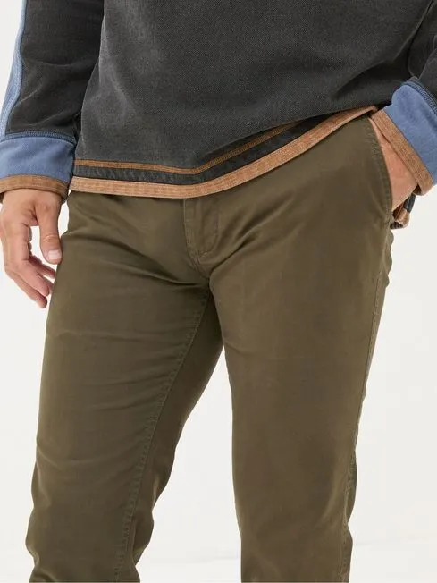 Men Fatface Chinos Dark Green Slim Heyshott Chinos